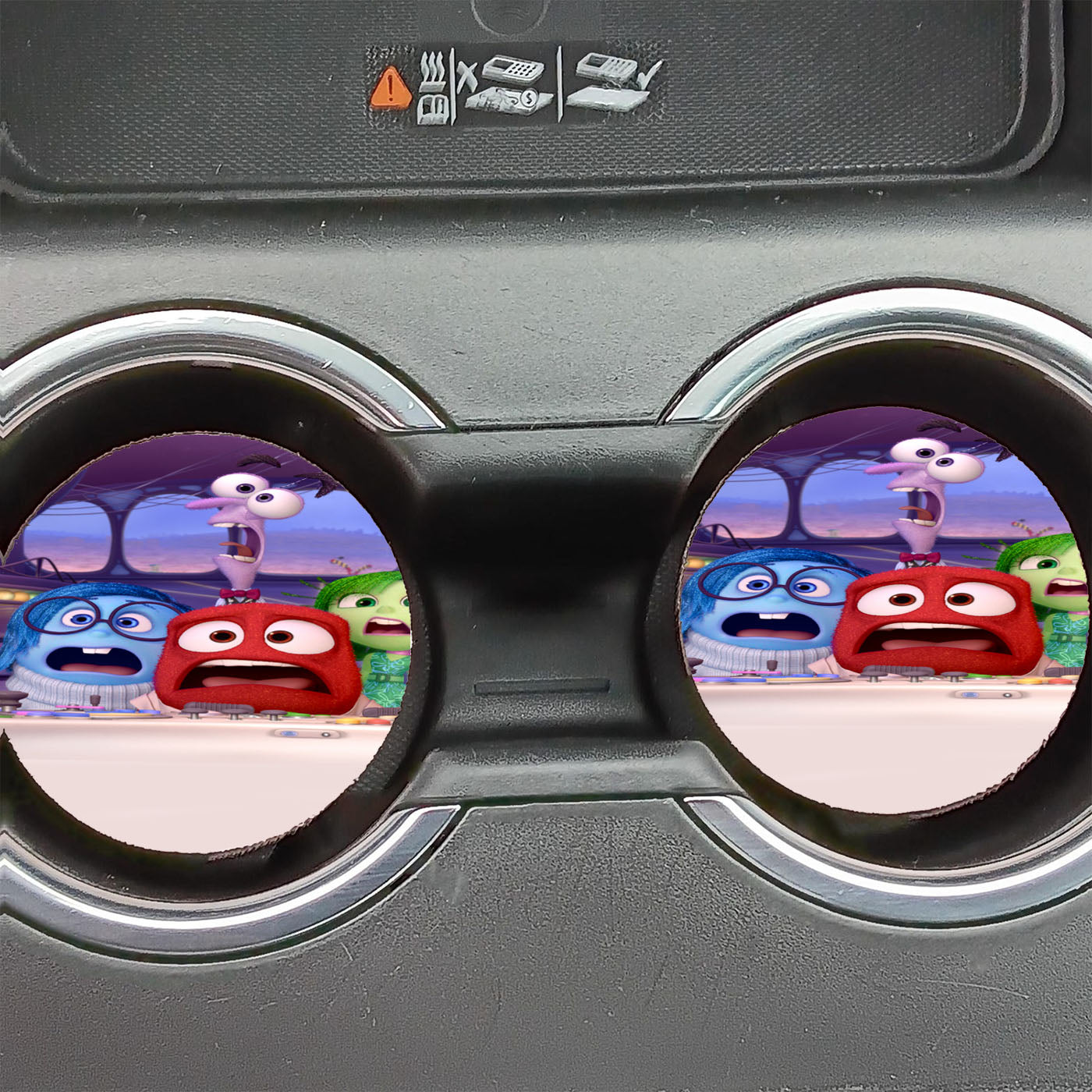 Inside Out Disney Confused Car Coasters