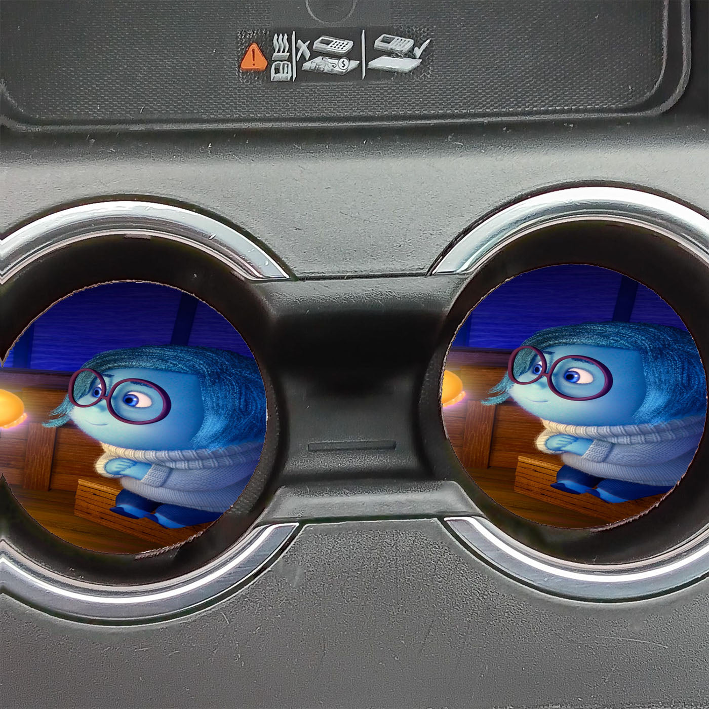 Inside Out Disney Sadnes Car Coasters