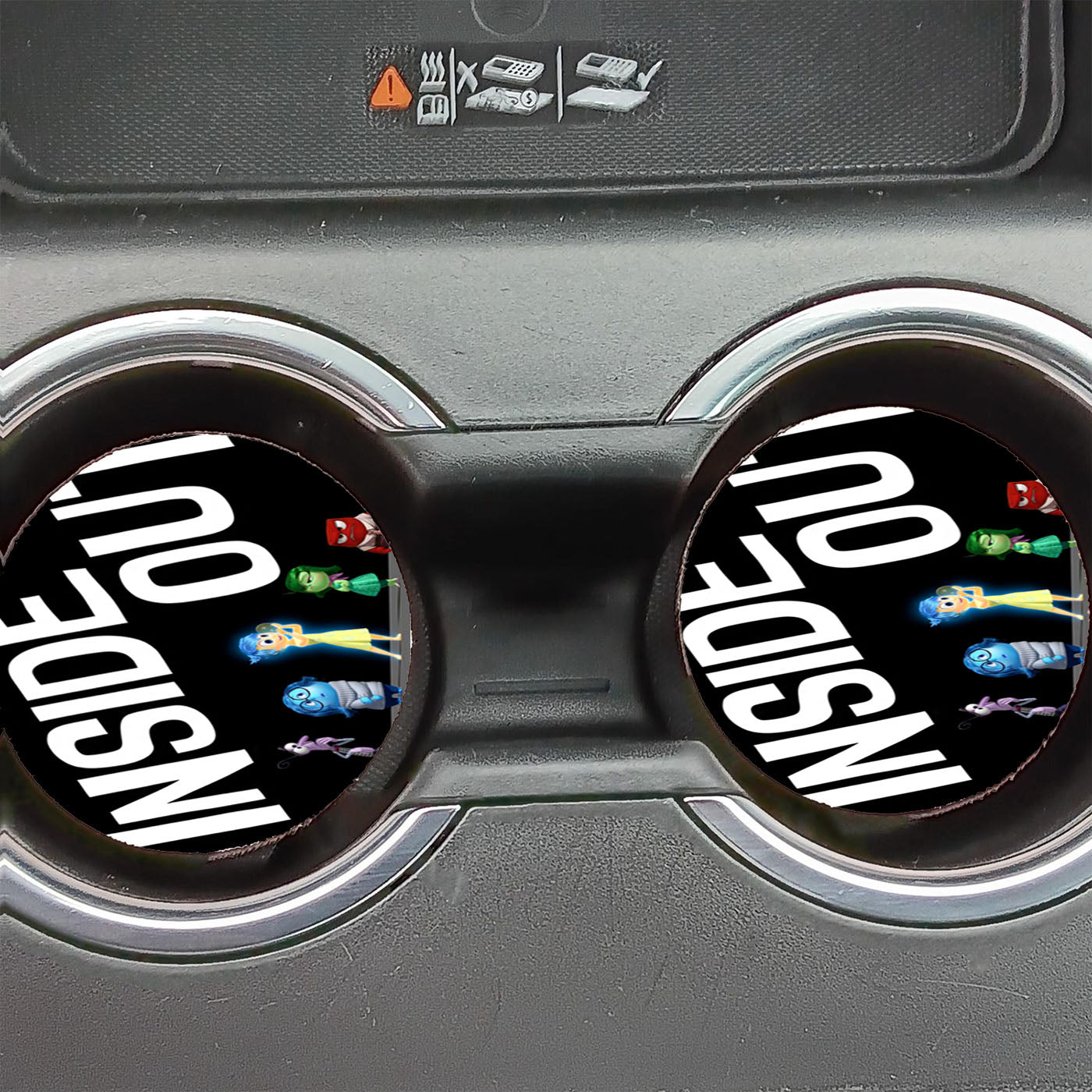 Inside Out Disney Walpaper Car Coasters