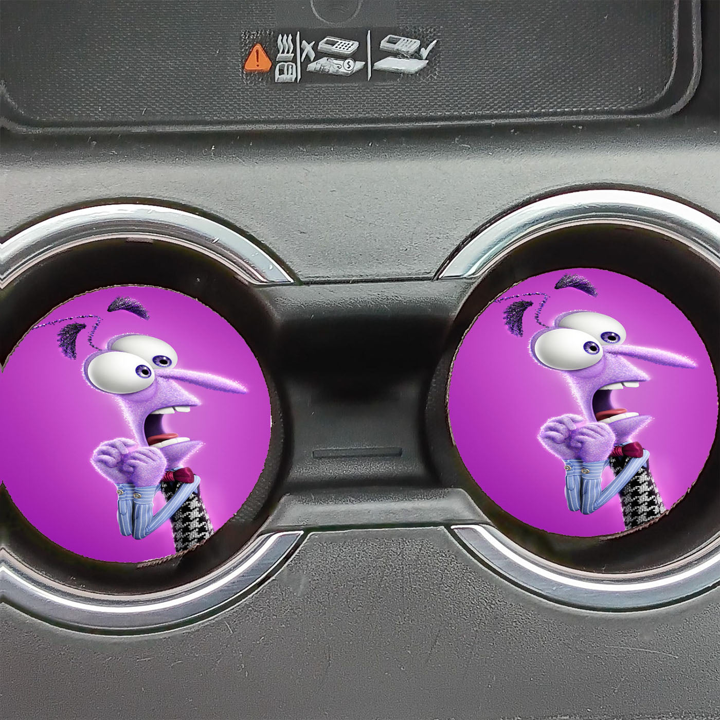Inside Out Fear Car Coasters