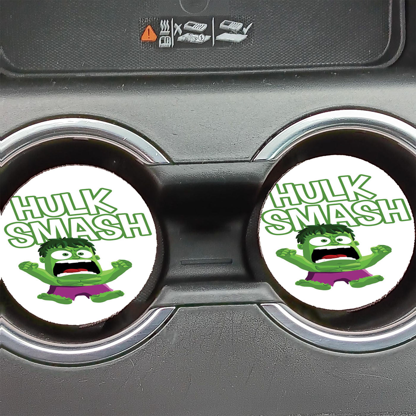 Inside Out Hulk Smash Car Coasters