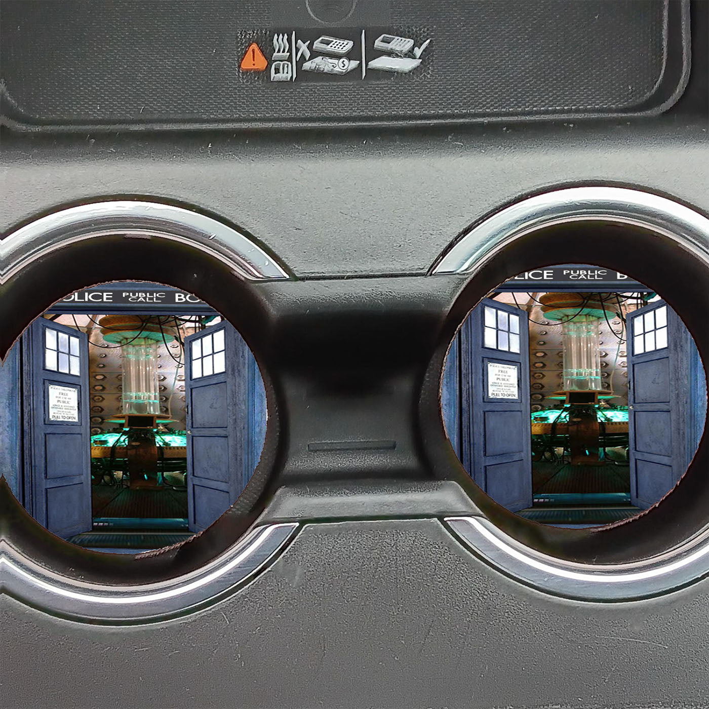 Inside Tardis Box Car Coasters