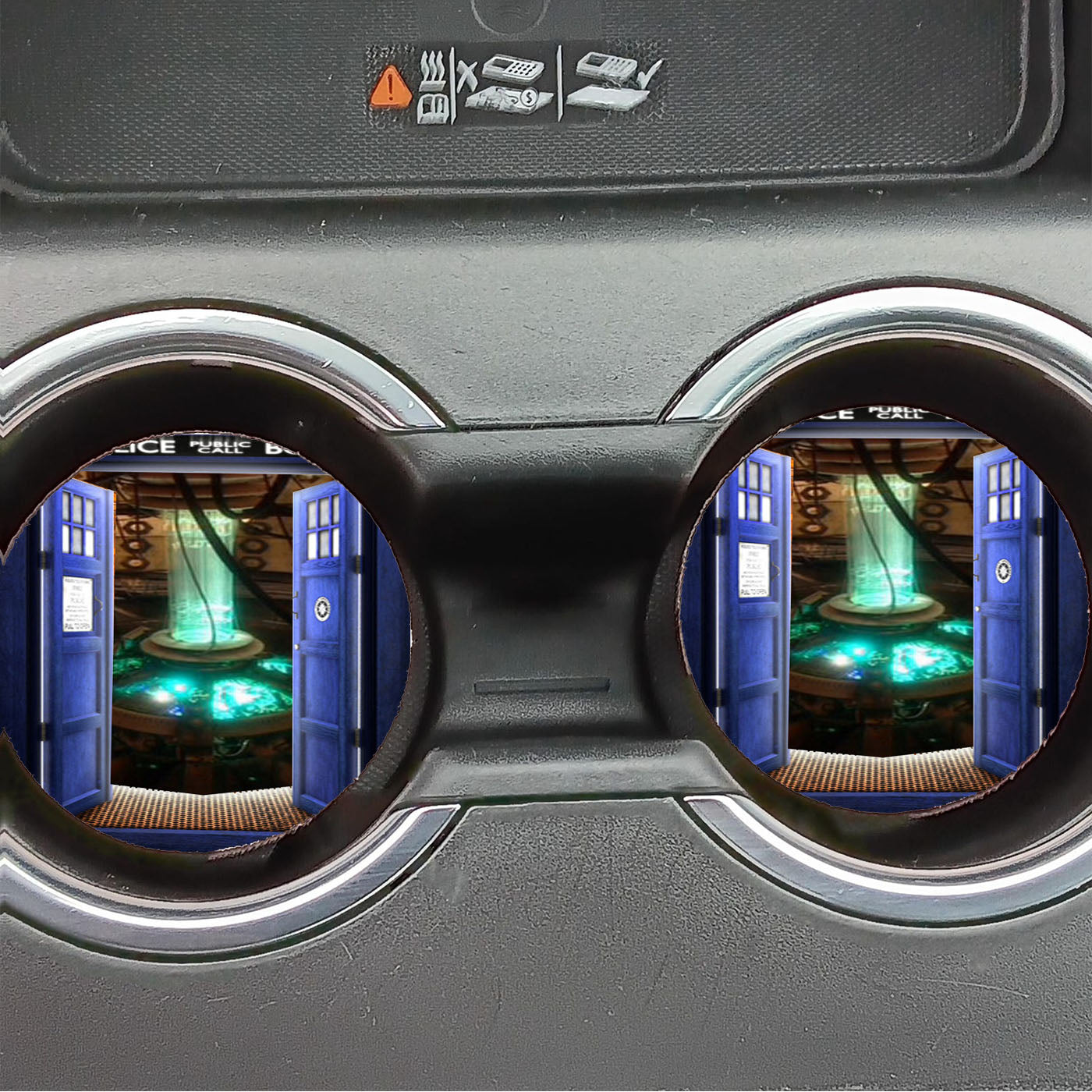 Inside The Tardis Car Coasters
