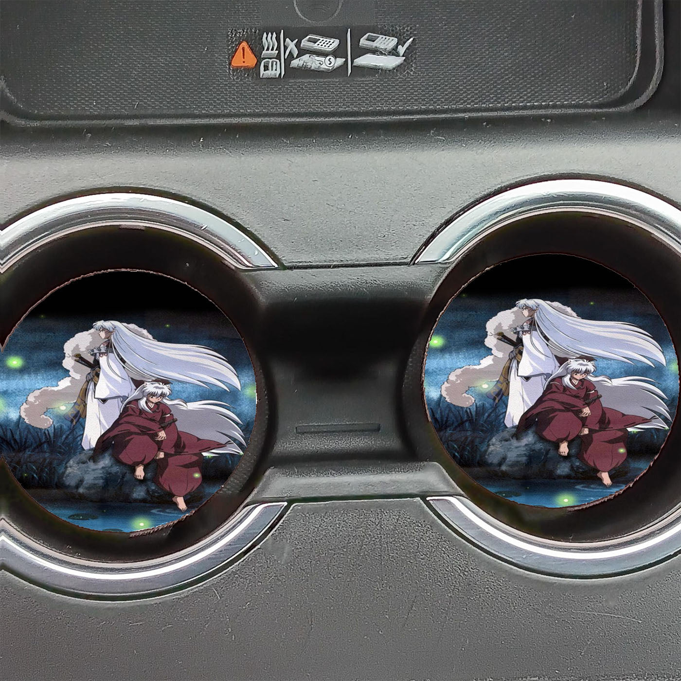 Inuyasha X Sesshomaru Night Paint Car Coasters