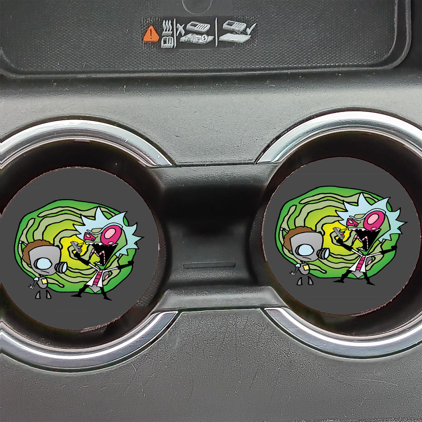 Invader Rick Car Coasters