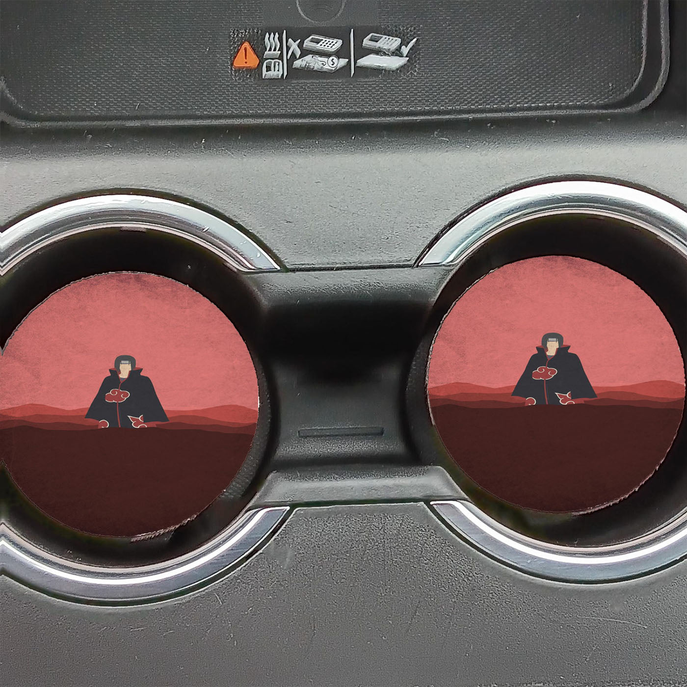 Itachi Uchiha Minimalist Wallpaper Car Coasters