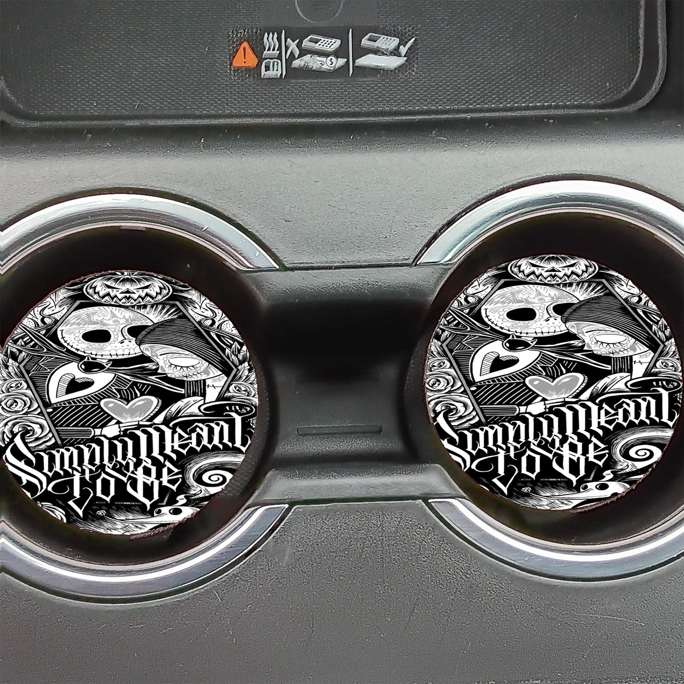 Jack And Sally Muertitos The Nightmare Before Christmas Art Car Coasters