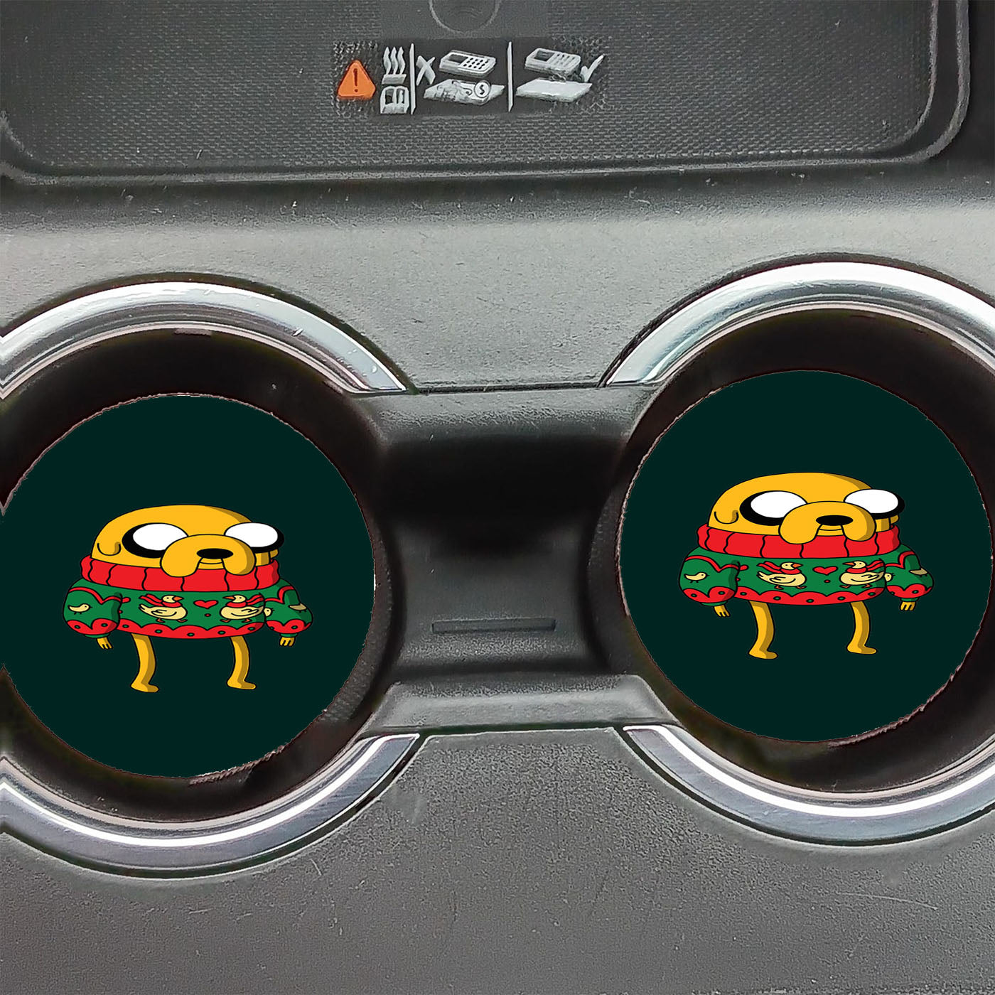 Jake Christmas Jumper Car Coasters