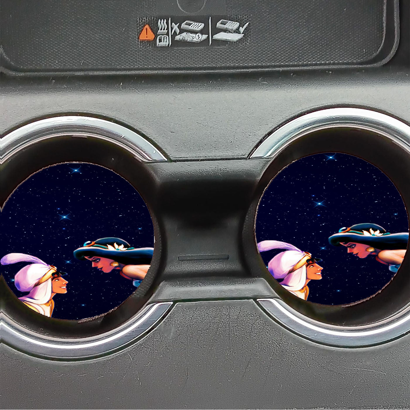 Jasmine And Aladdin Car Coasters