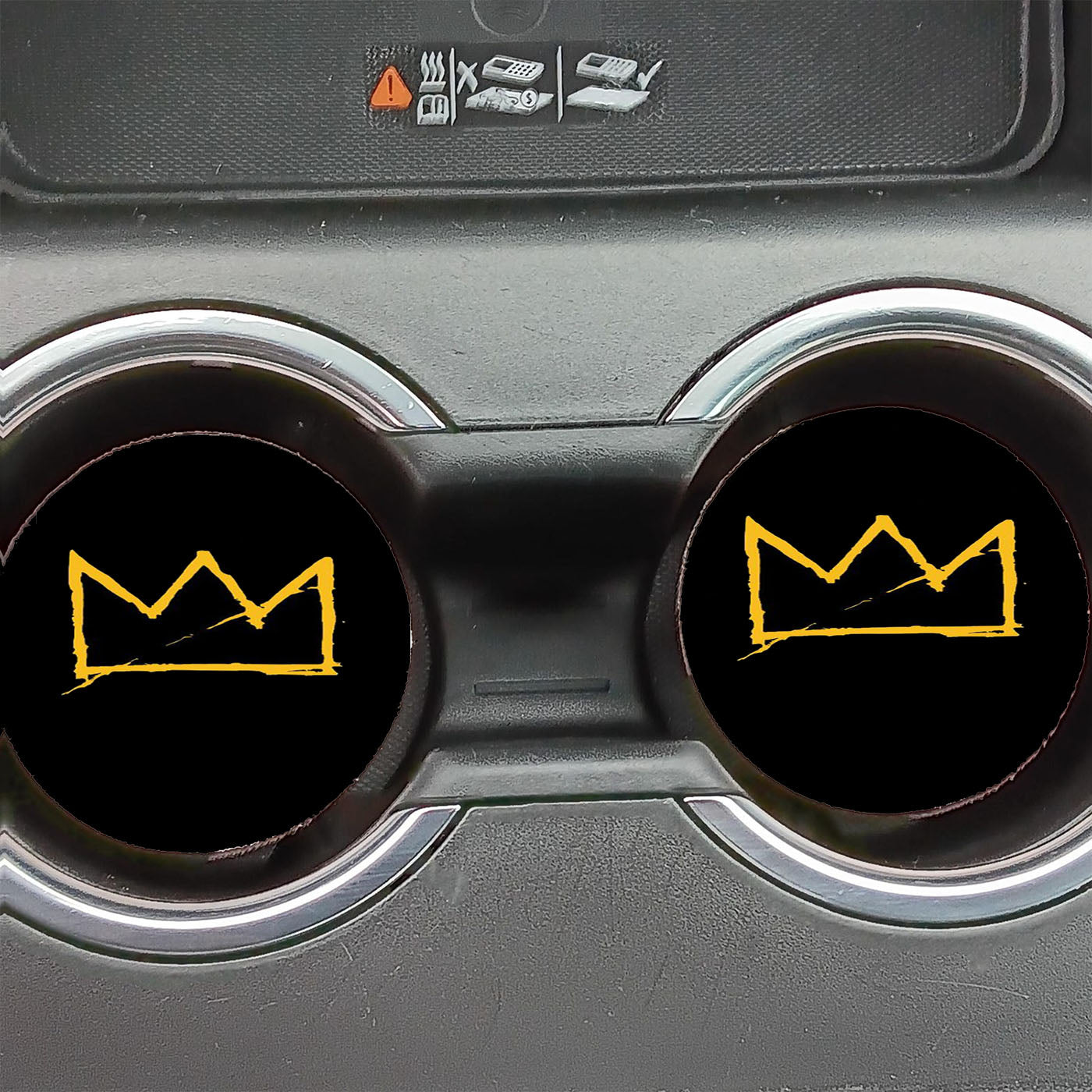 Jean Michel Basquiat Crown Graffiti Street Art  Car Coasters