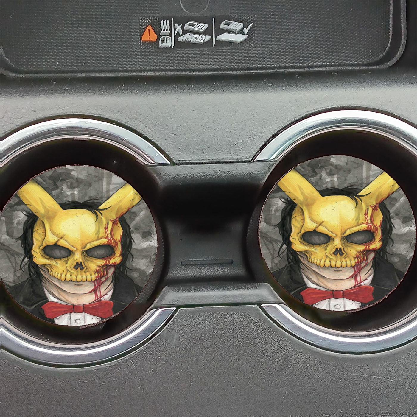 Jeff The Killer Pikachu Car Coasters