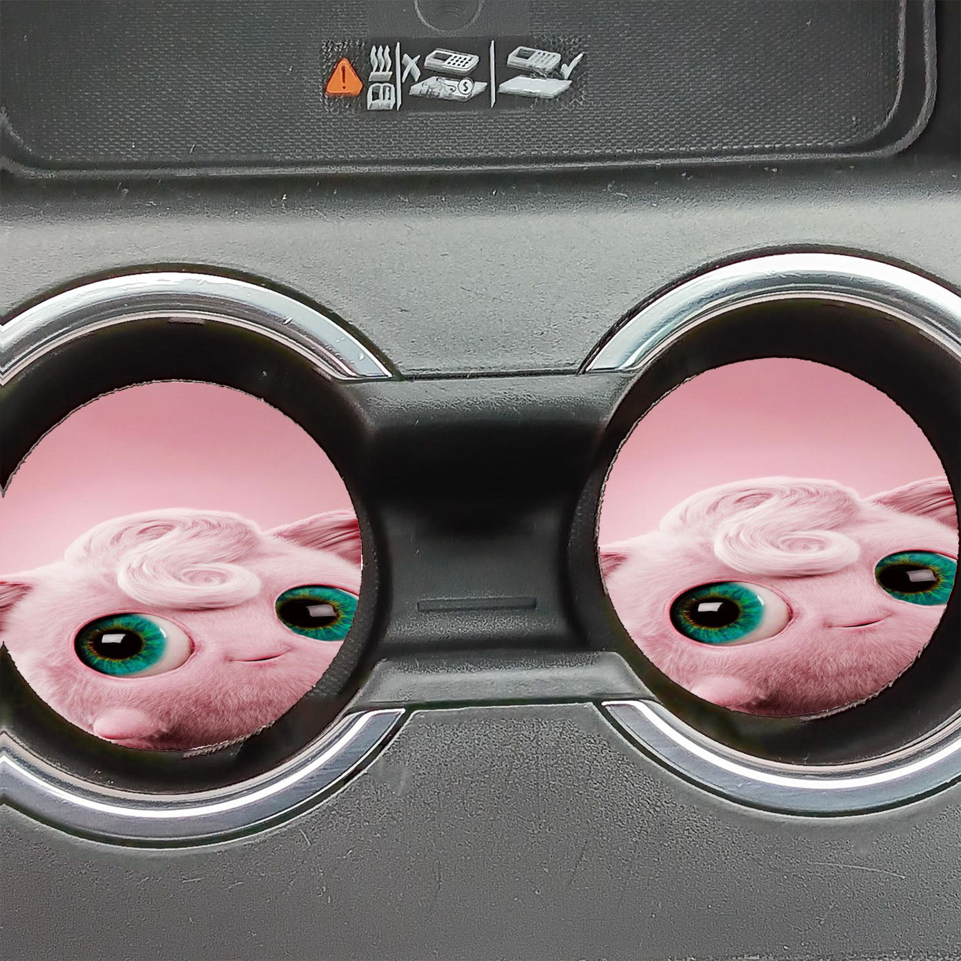 Jigglypuff Cute Pokemon Detective Car Coasters