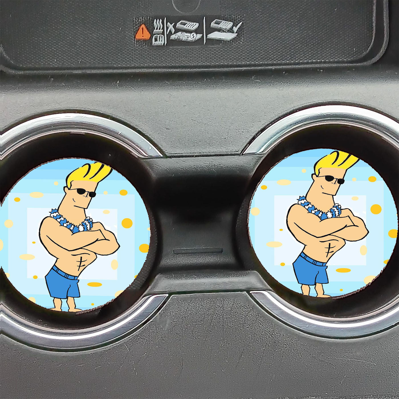 Johnny Bravo Aloha Car Coasters