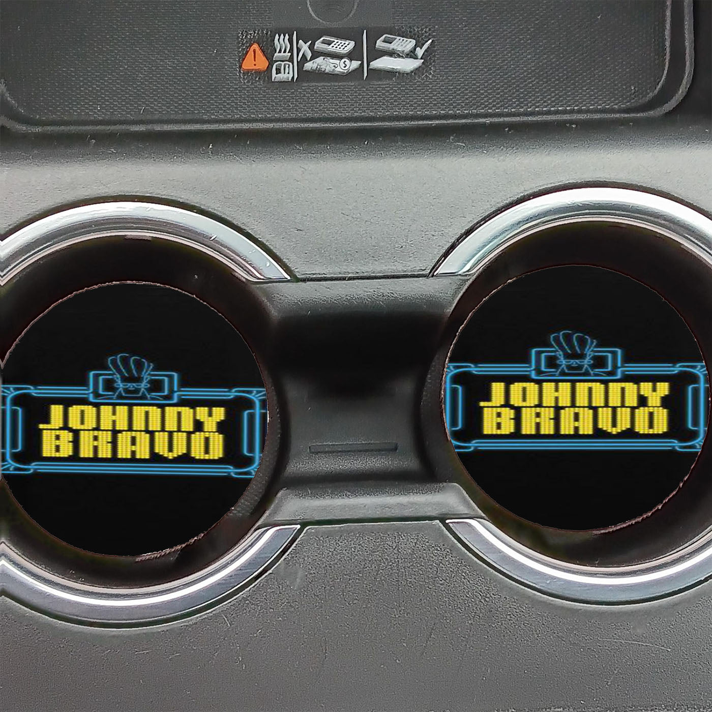 Johnny Bravo Neon Car Coasters