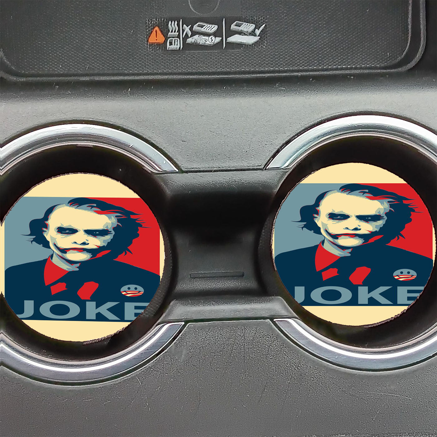 Joke Joker Pop Art Stencil Style Car Coasters