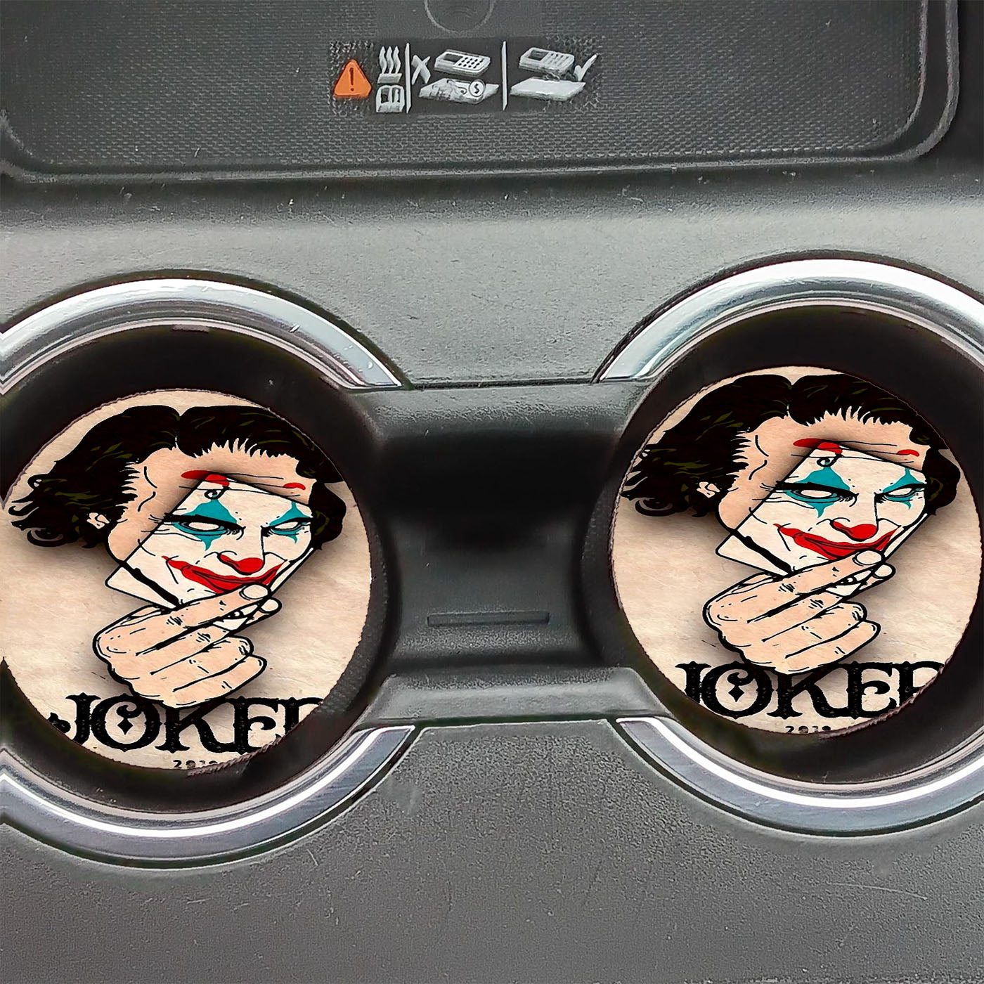 Joker 2019 Vintage Illustration Car Coasters
