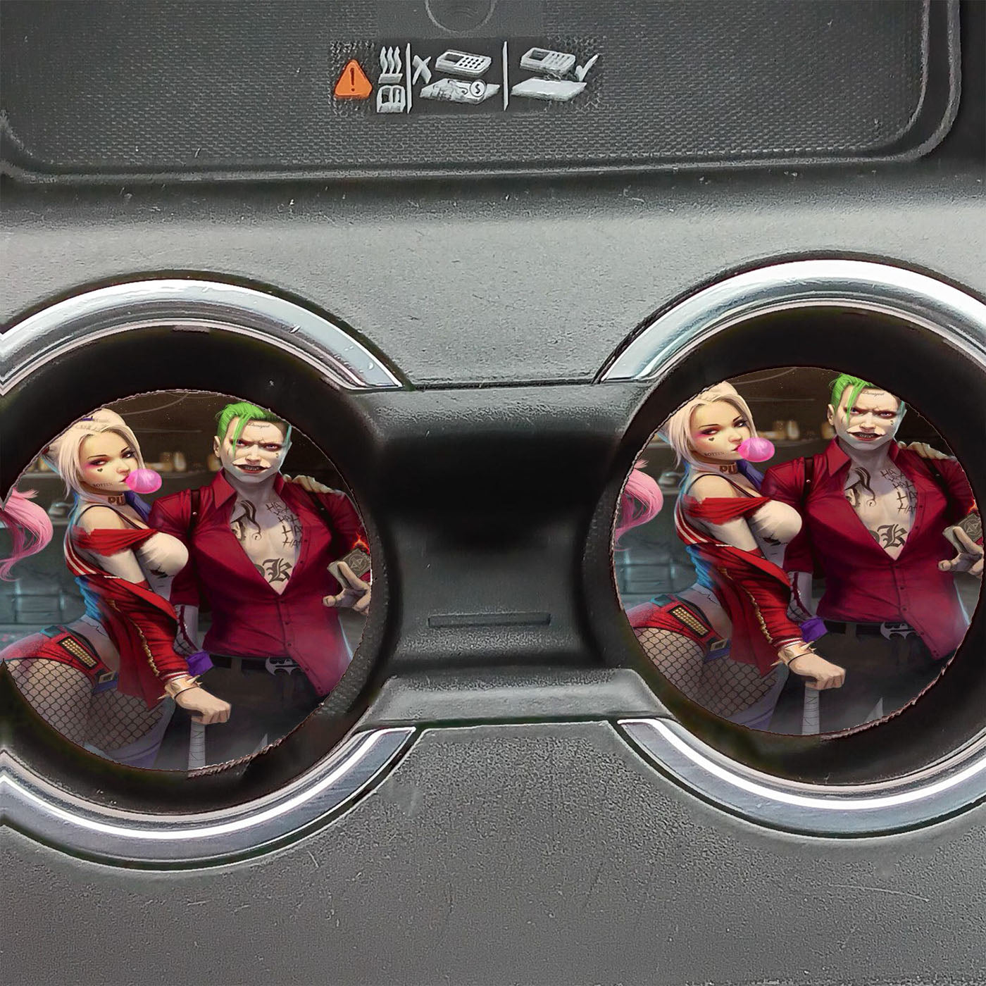 Joker And Harley Quinn Car Coasters