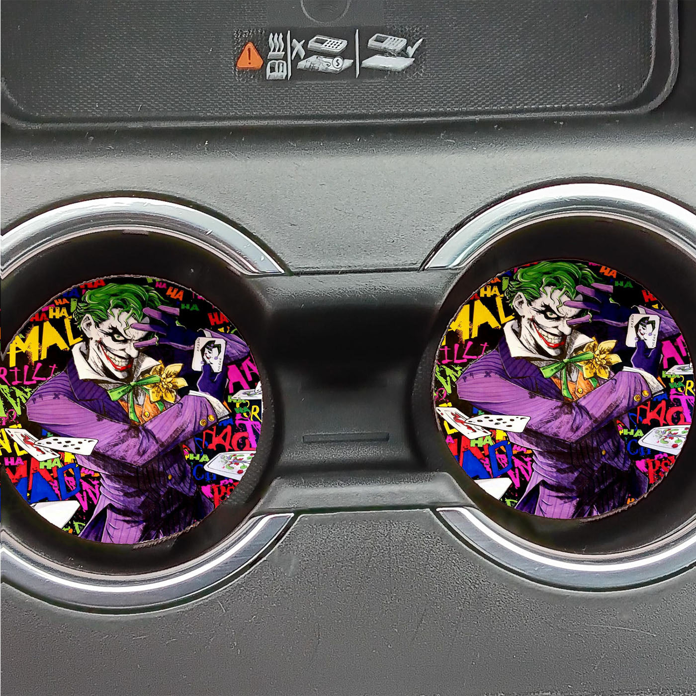 Joker Art Card Wallpapers Car Coasters