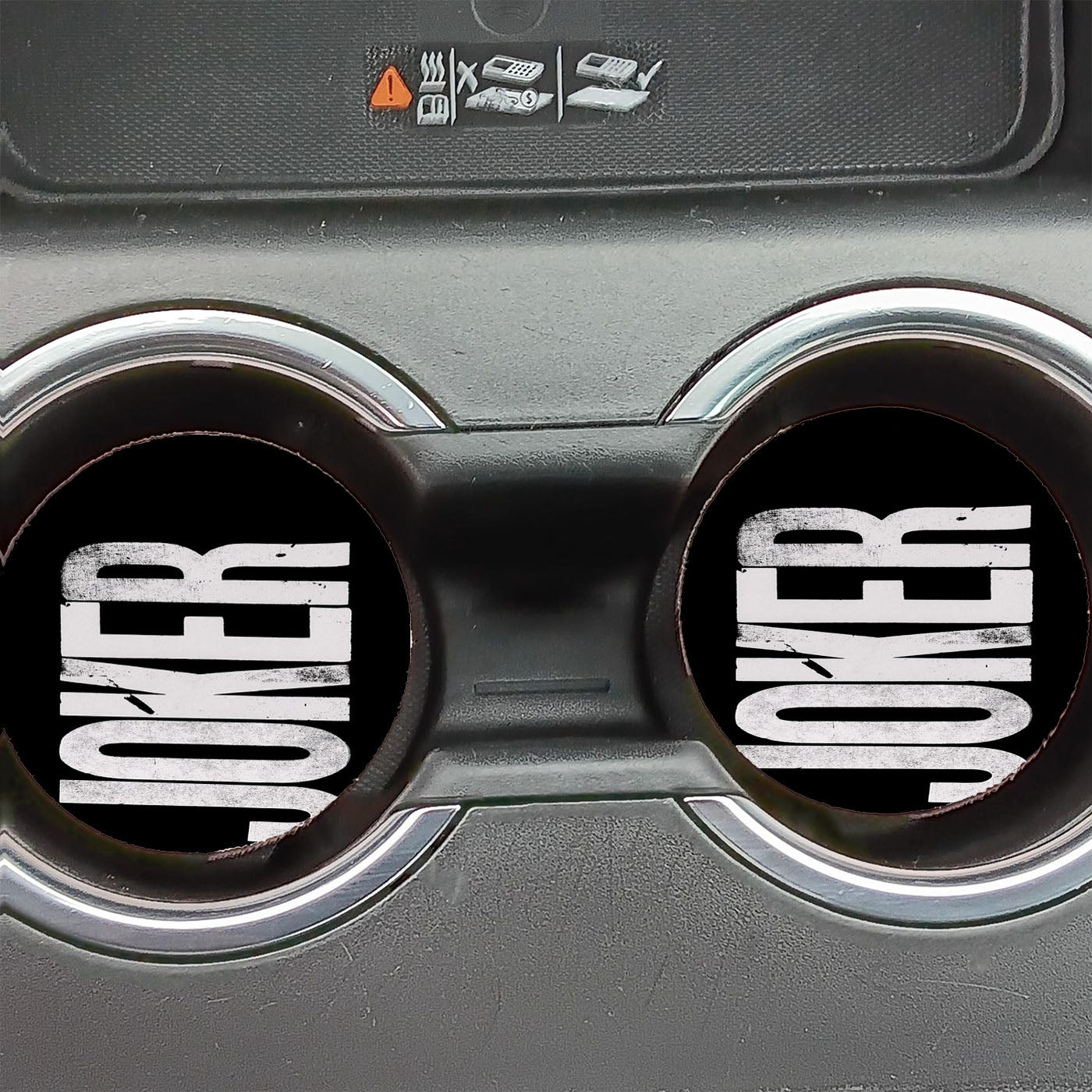 Joker Canvas Font Car Coasters