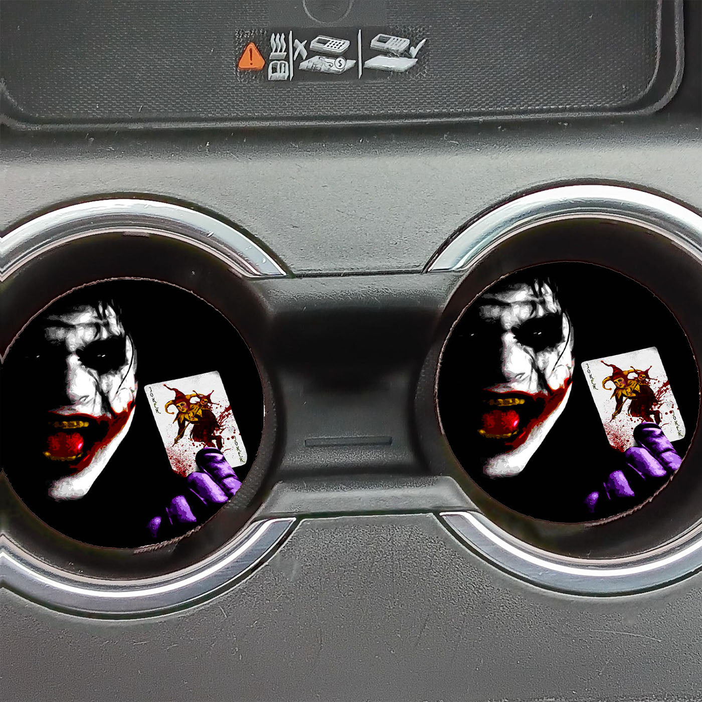 Joker Card Dark Car Coasters