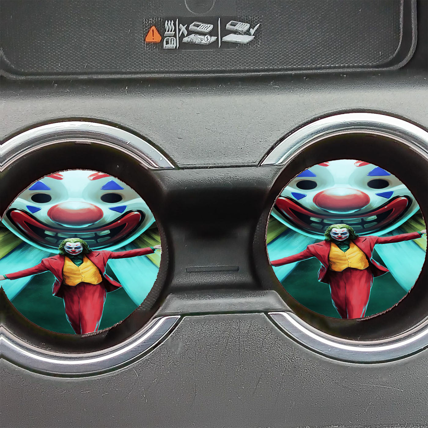 Joker Dark Cute Clown Movie Car Coasters