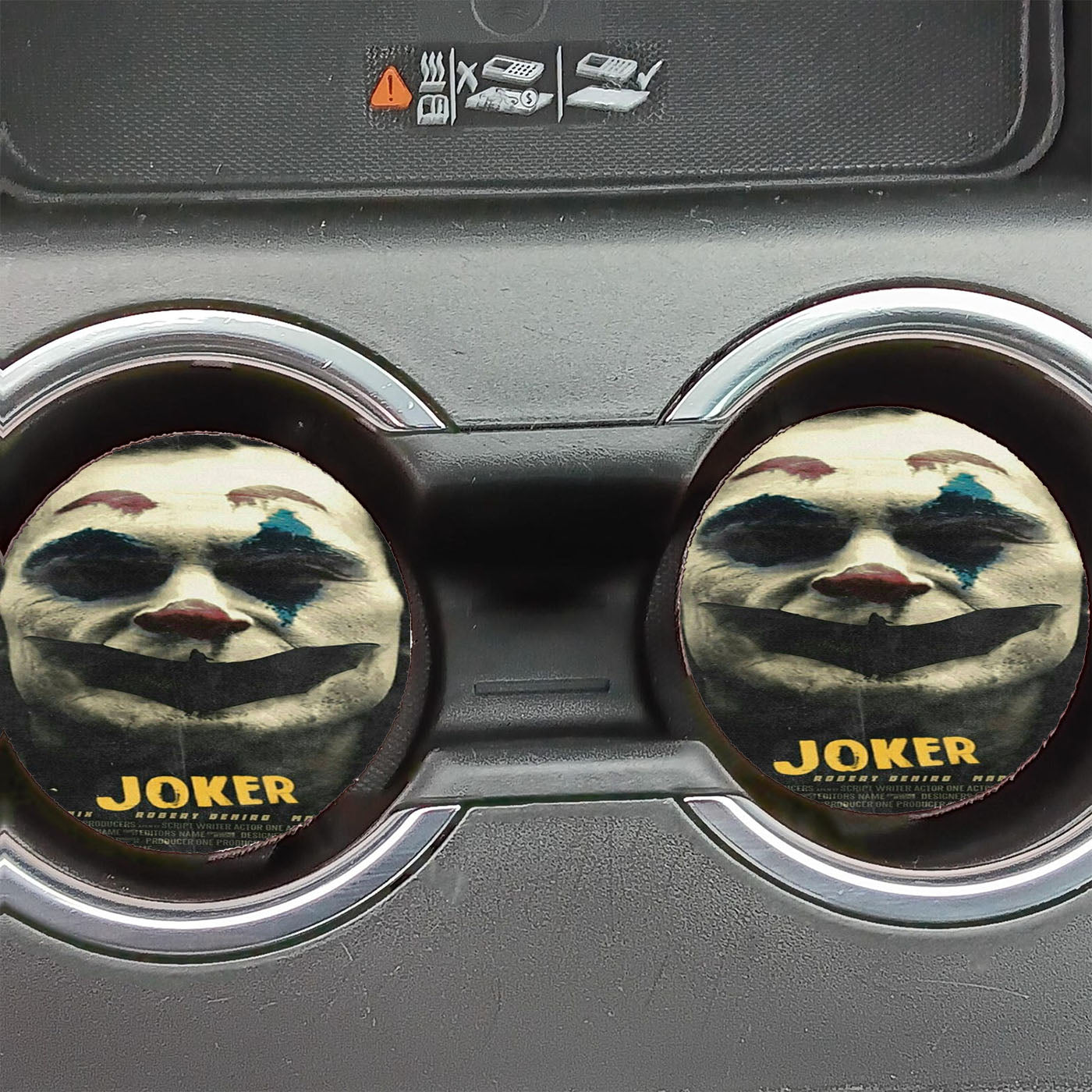 Joker Face Fake Smile Haha Car Coasters