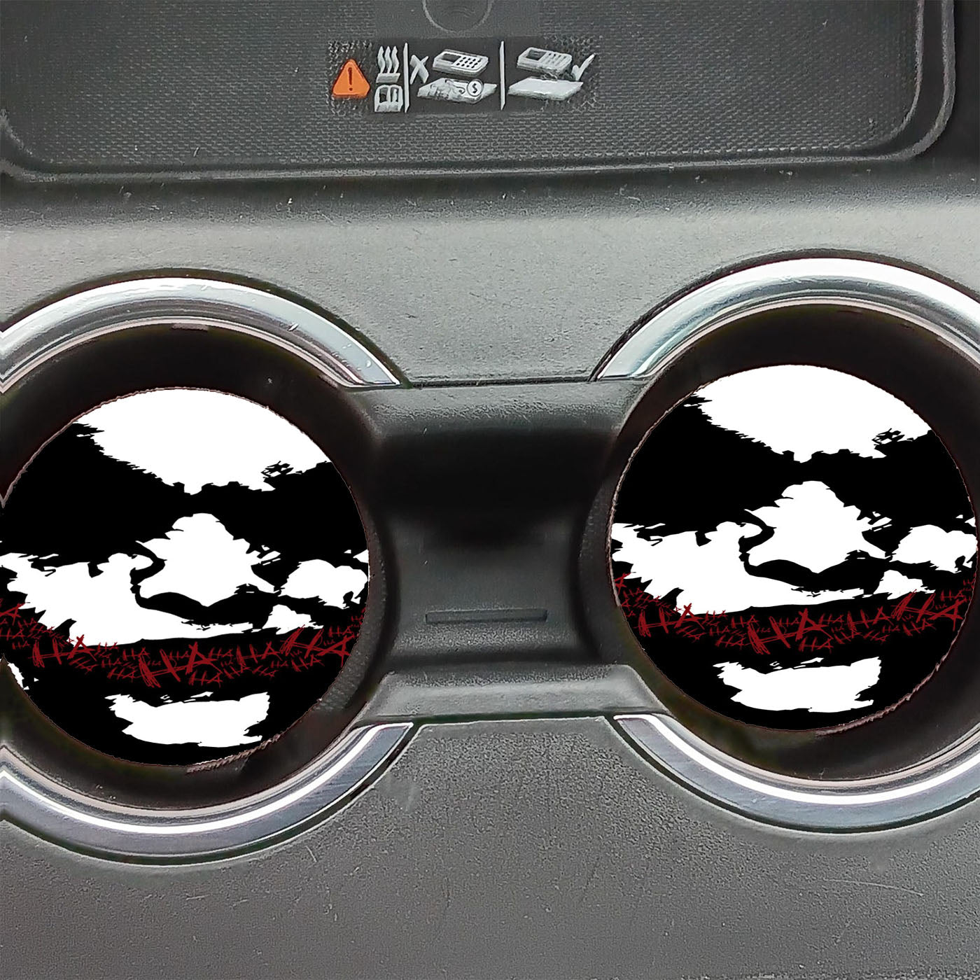 Joker Face Silhouette Car Coasters