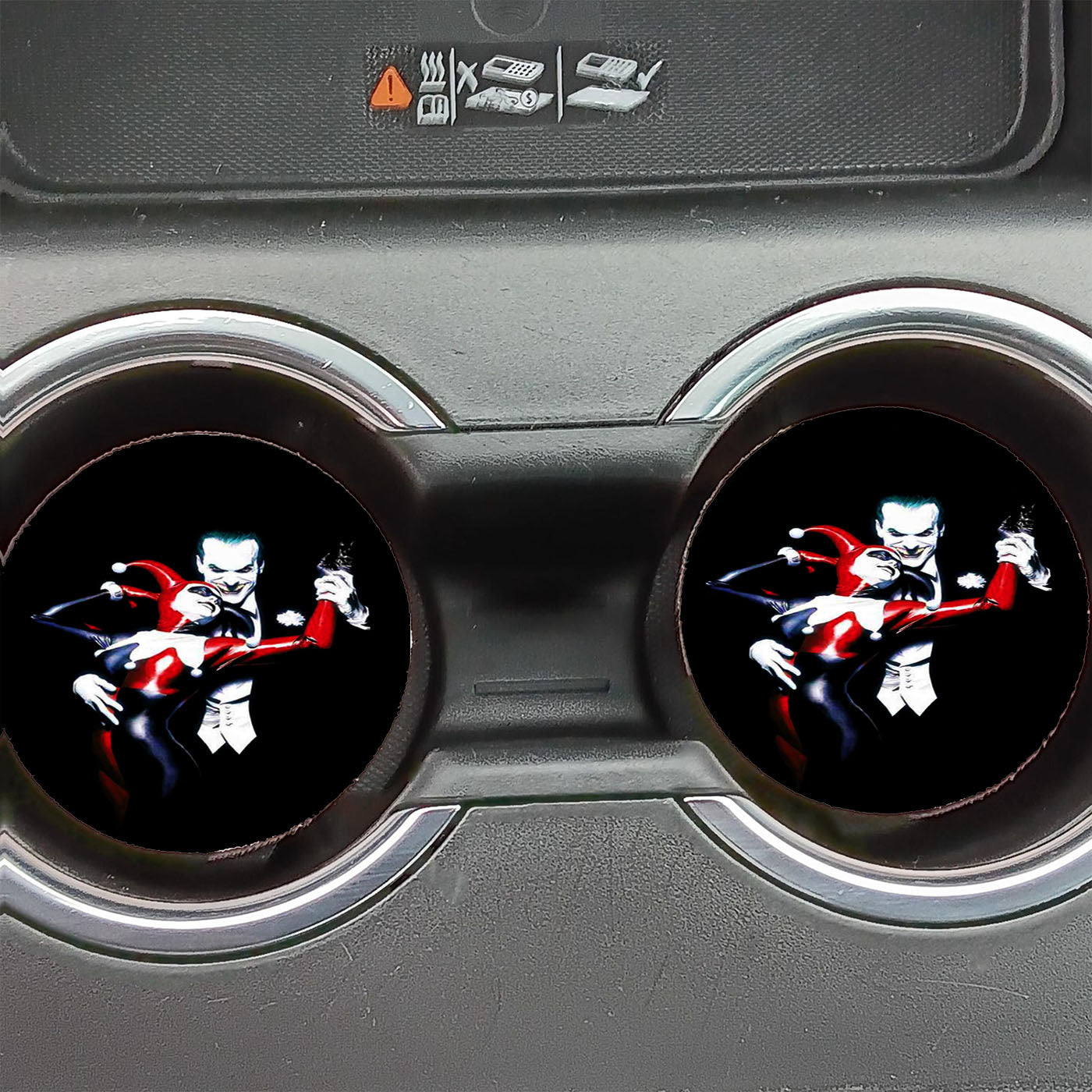 Joker Harley Queen Black Car Coasters