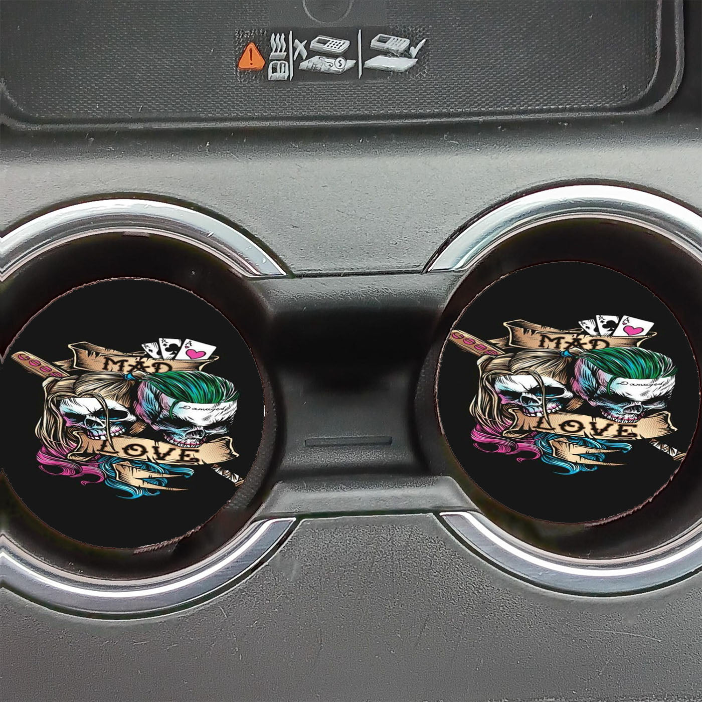 Joker Mad Love With Harley Quinn Car Coasters