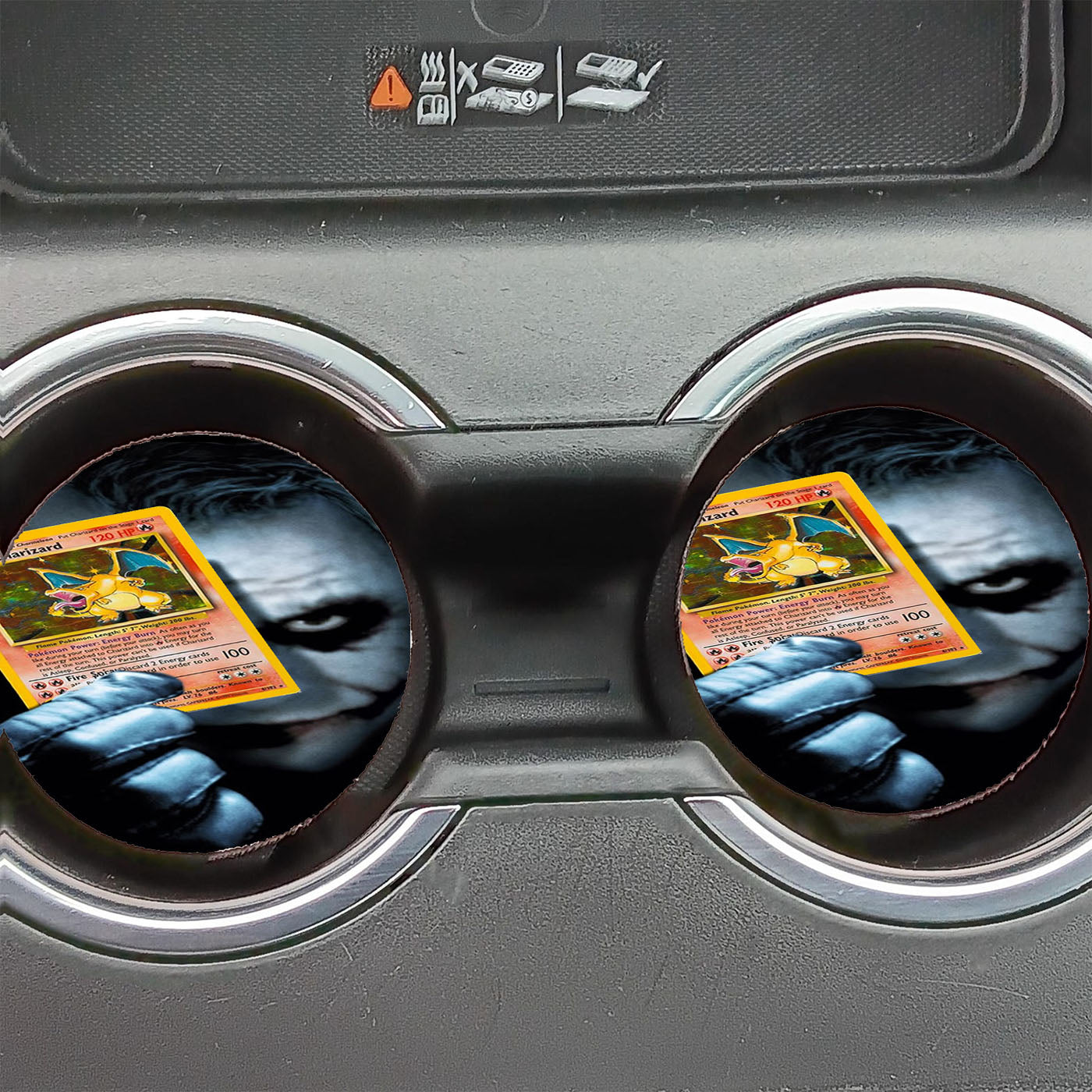 Joker Pokemon Card Car Coasters