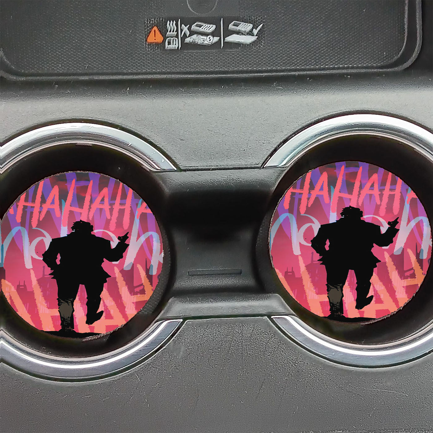 Joker Quote Hahaha Car Coasters