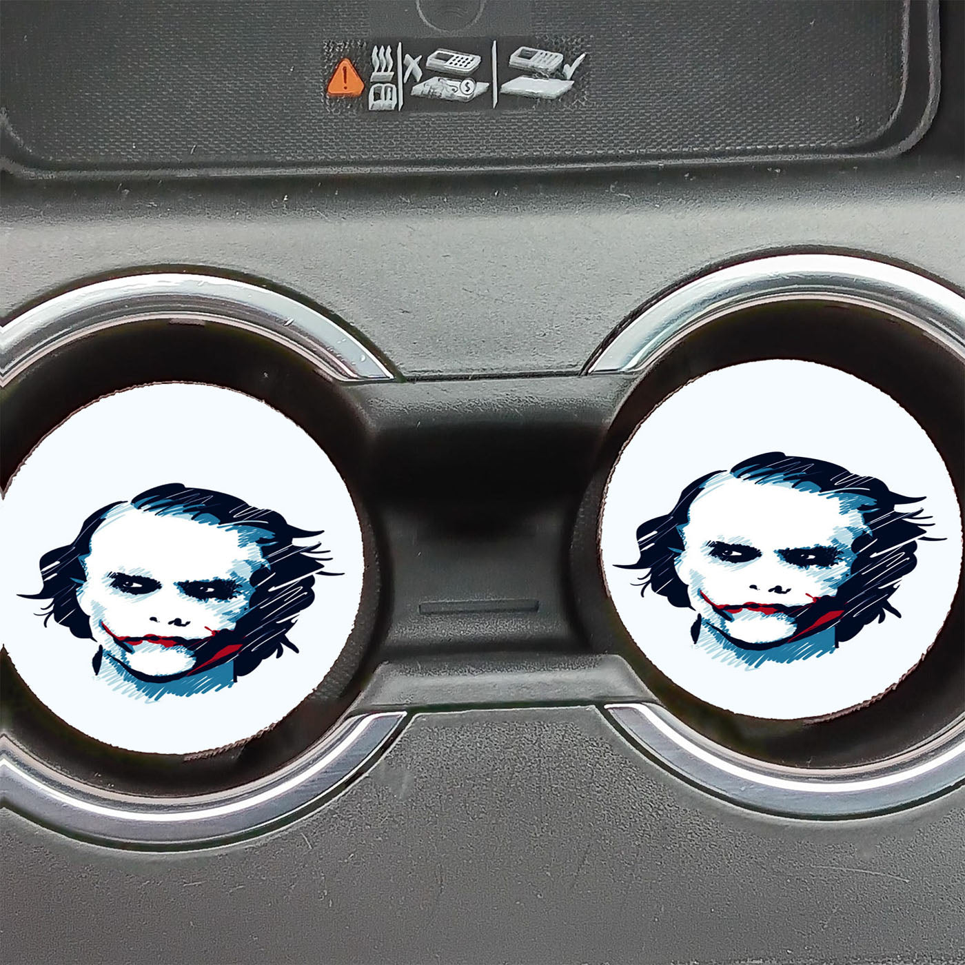 Joker White Vector Car Coasters