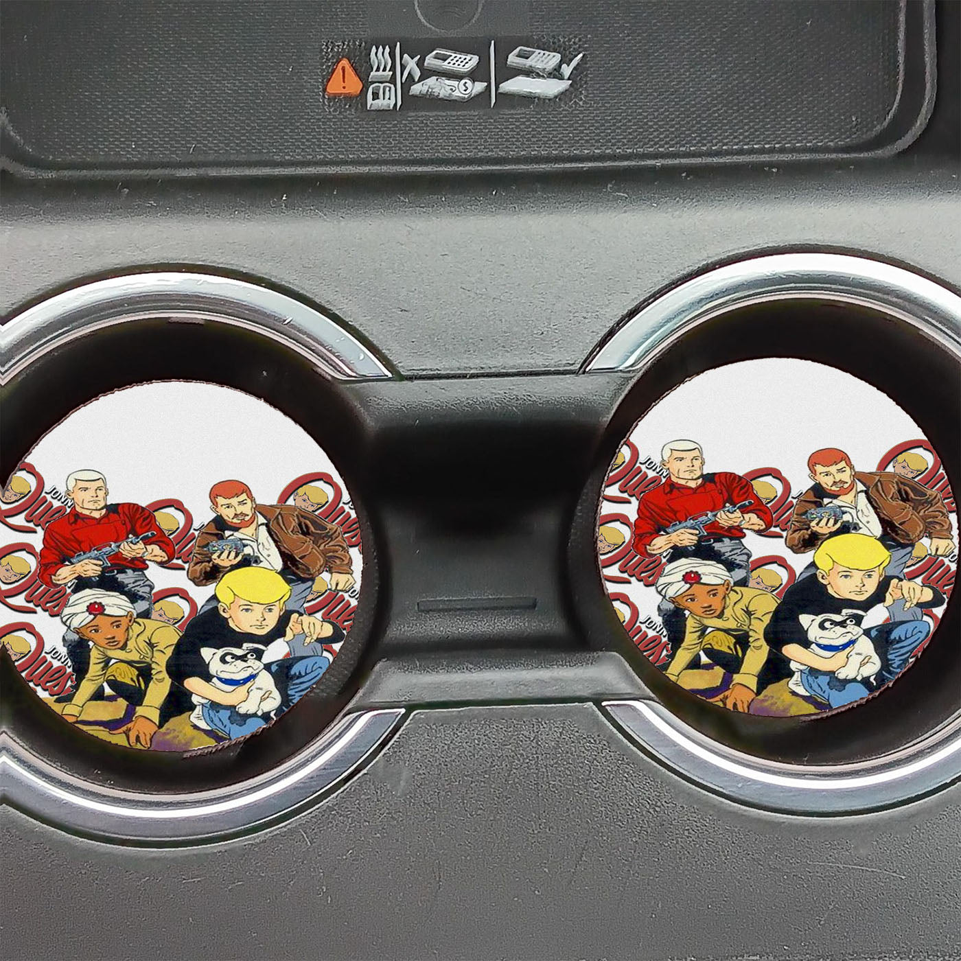Jonny Quest Vintage Comic Noise Car Coasters