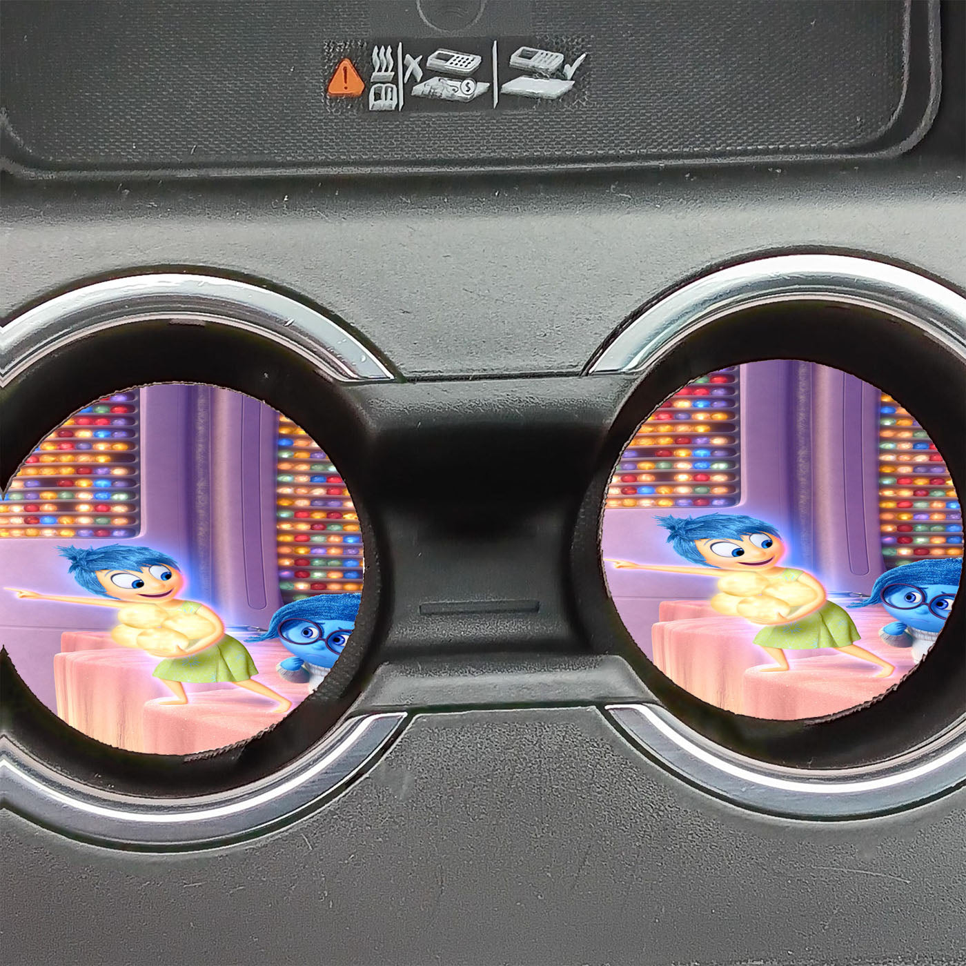 Joy N Sadness Inside Out Disney Car Coasters