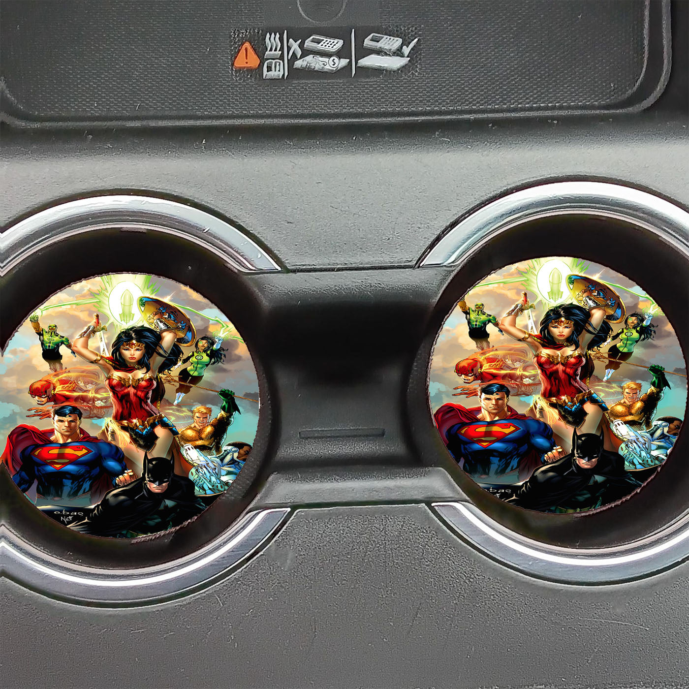 Justice League Comic Art Car Coasters