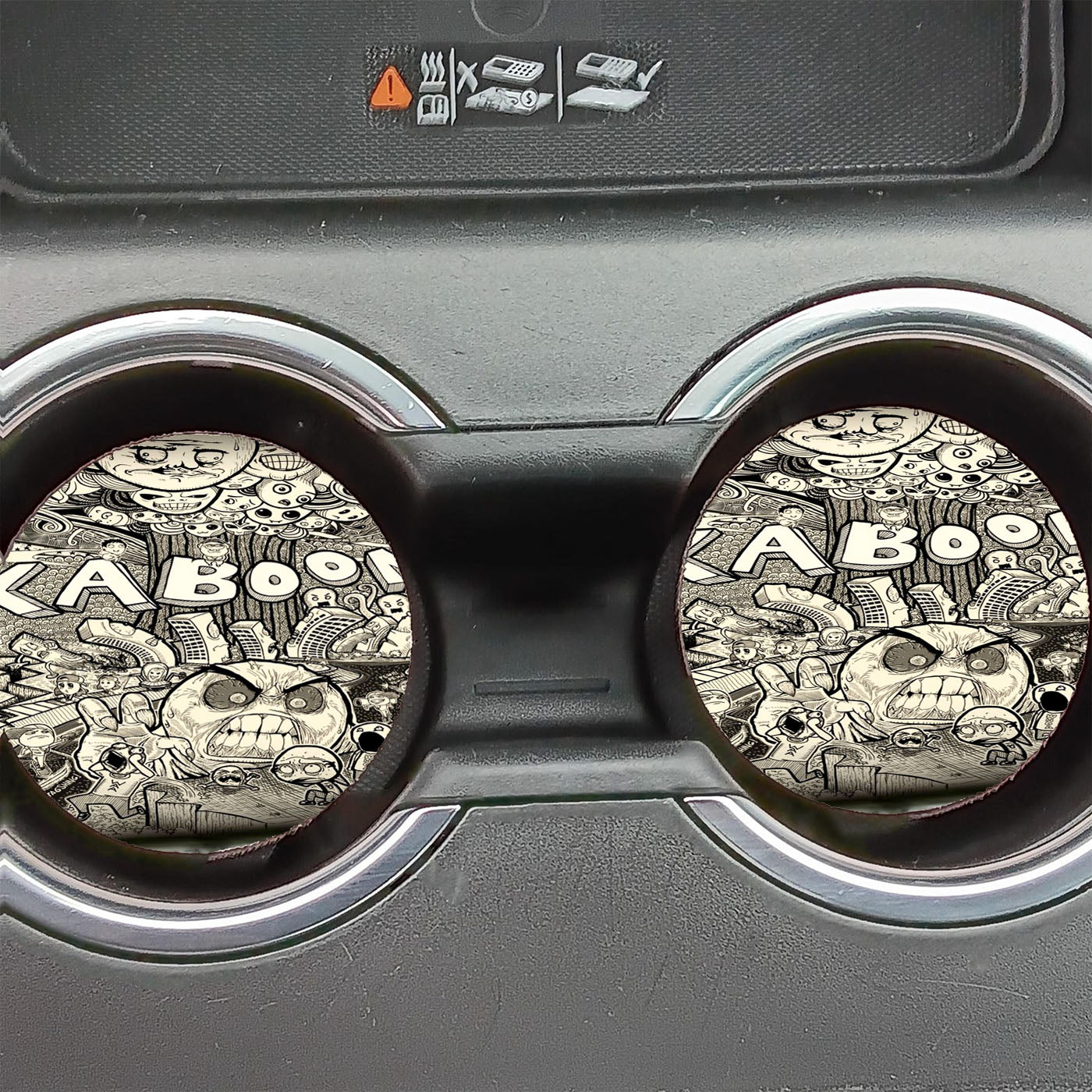 Kaboom Graffiti Monster Doodle Car Coasters