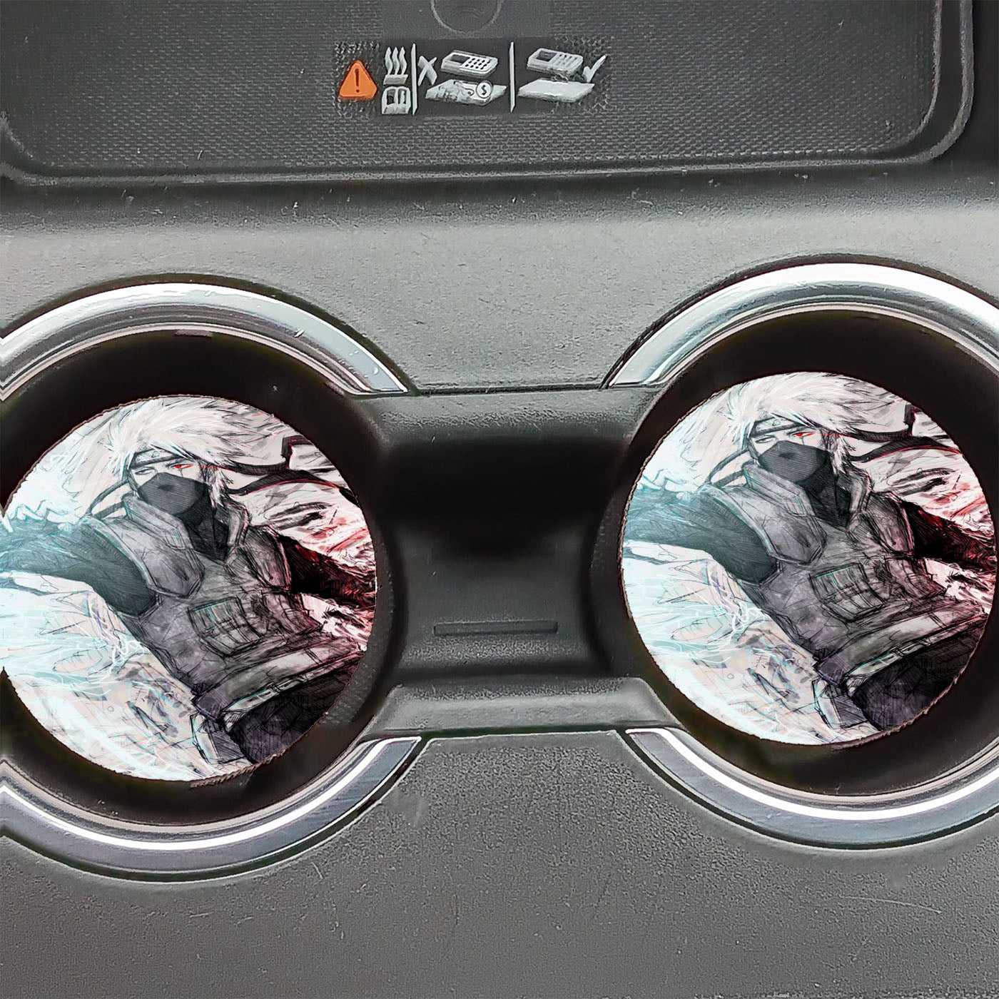 Kakashi Hatake Pencil Sketch Car Coasters