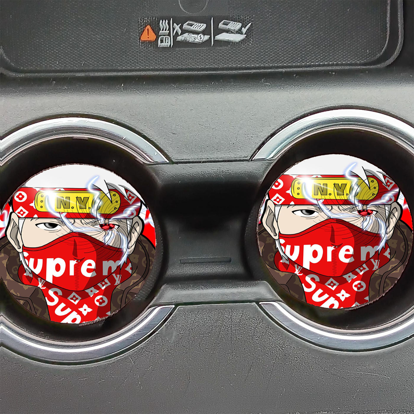 Kakashi Naruto Face Car Coasters