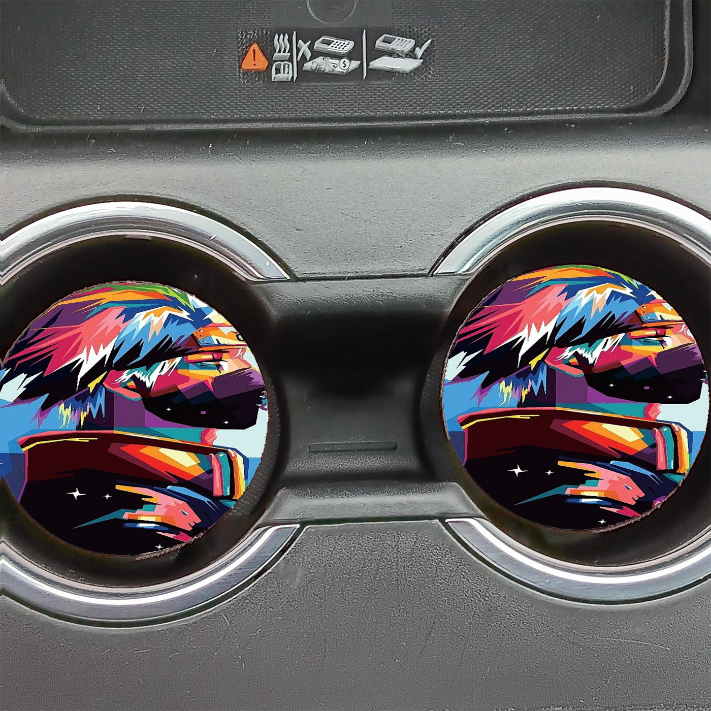 Kakashi Wpap Illustration Car Coasters