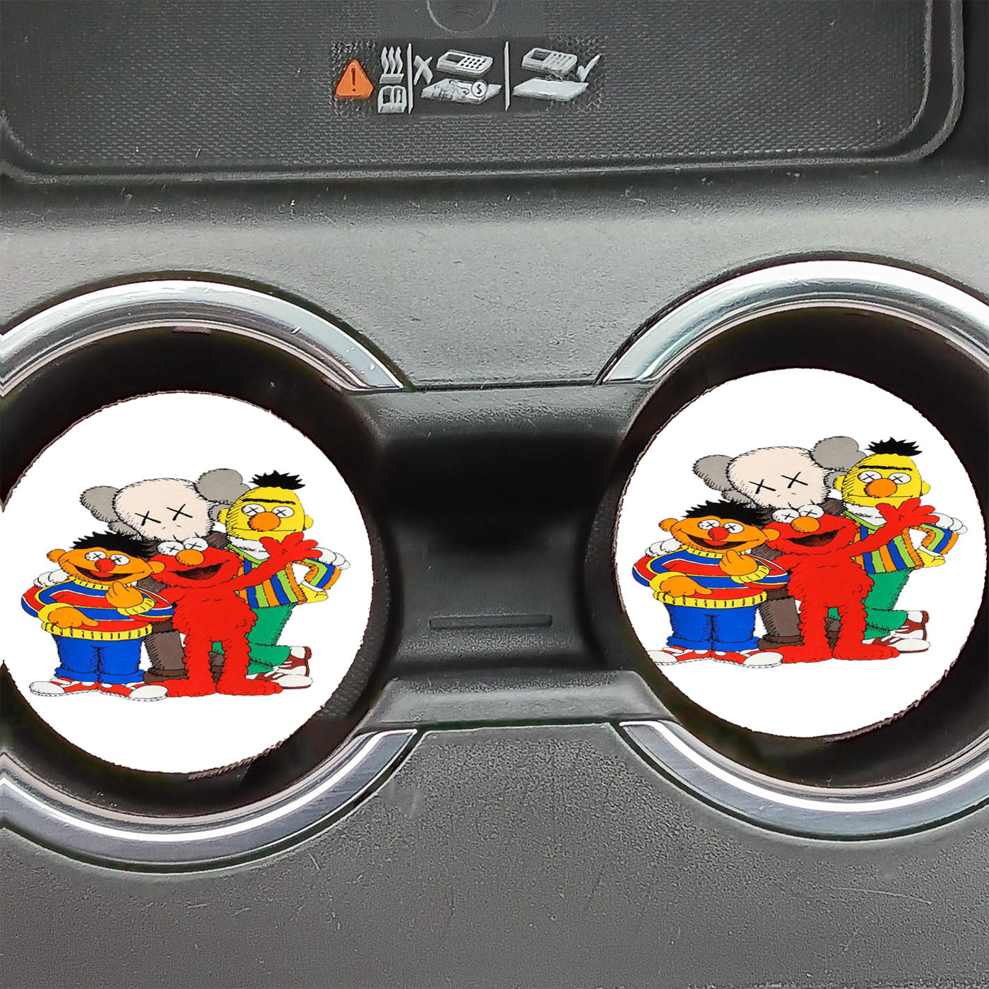 Kaws And Sesame Street Car Coasters
