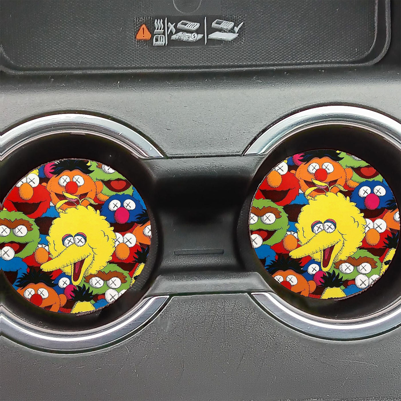 Kaws Noise Wallpaper Sesame Street Car Coasters