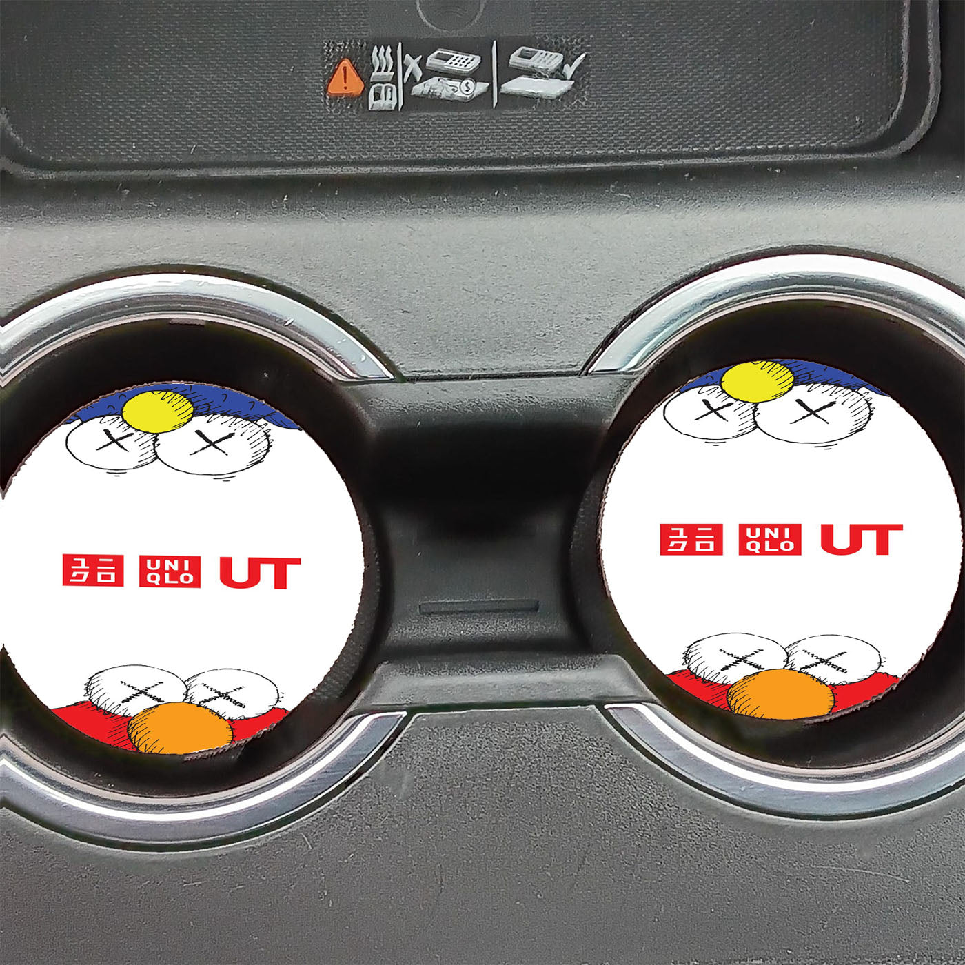 Kaws X Uniqlo Sesame Street 1 Car Coasters