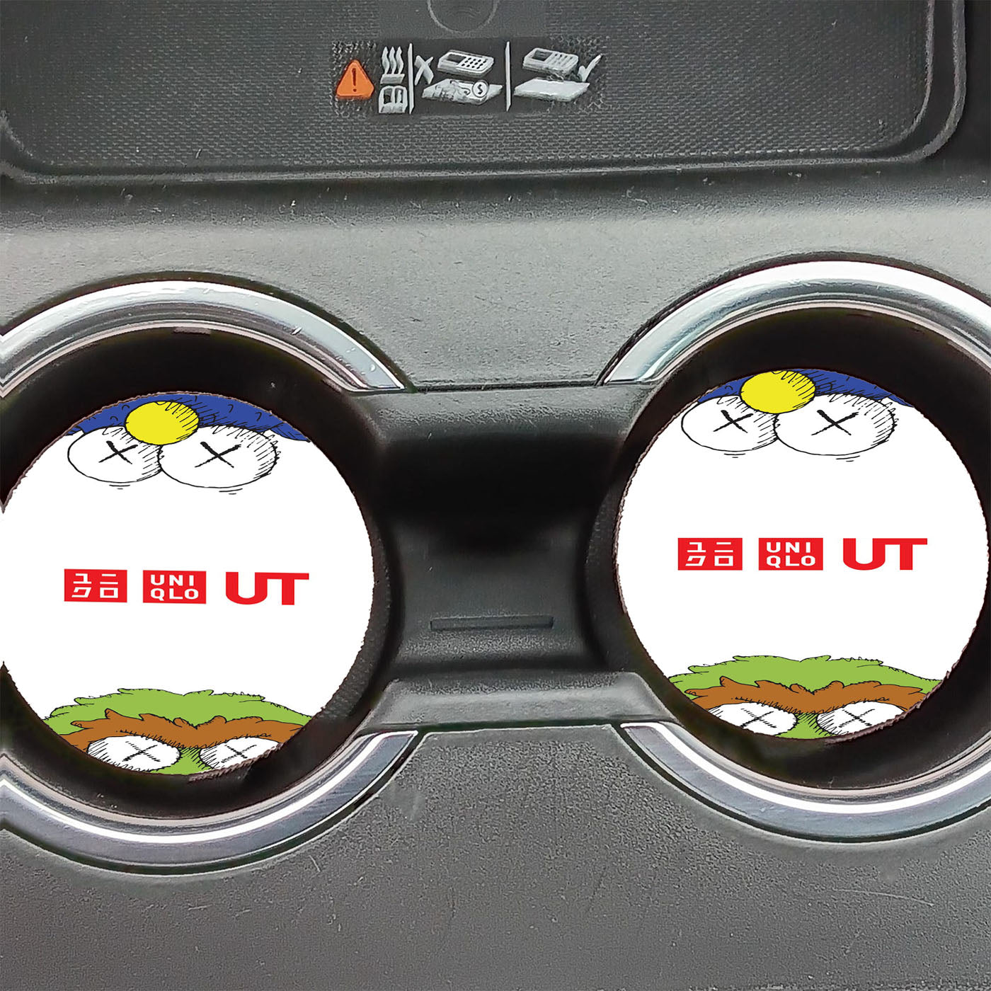 Kaws X Uniqlo Sesame Street 3 Car Coasters
