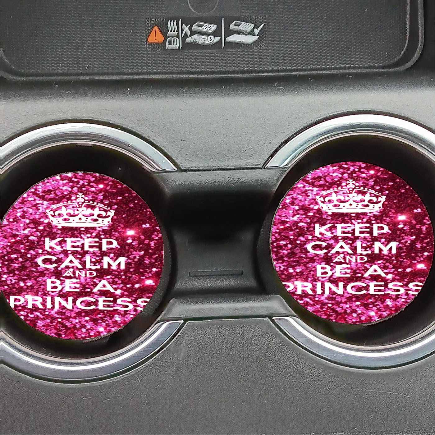 Keep Calm And Be A Princess Car Coasters