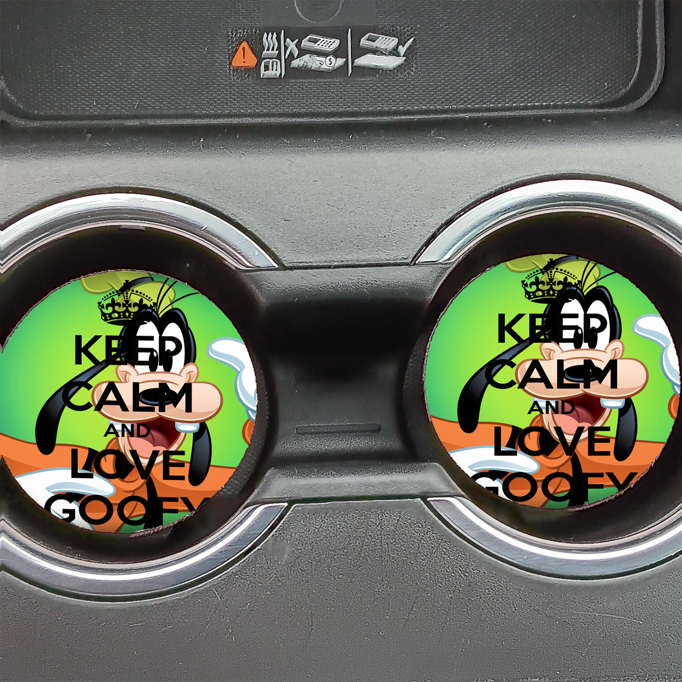 Keep Calm And Love Goofy Car Coasters