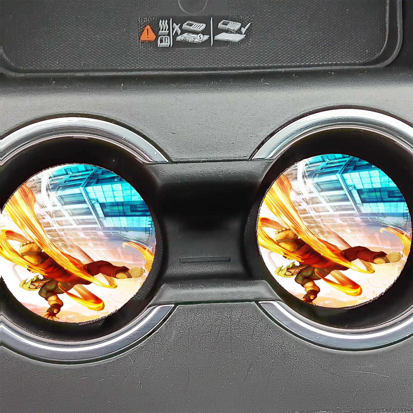 Ken Street Fighter Spinning Hurricane Kick Car Coasters