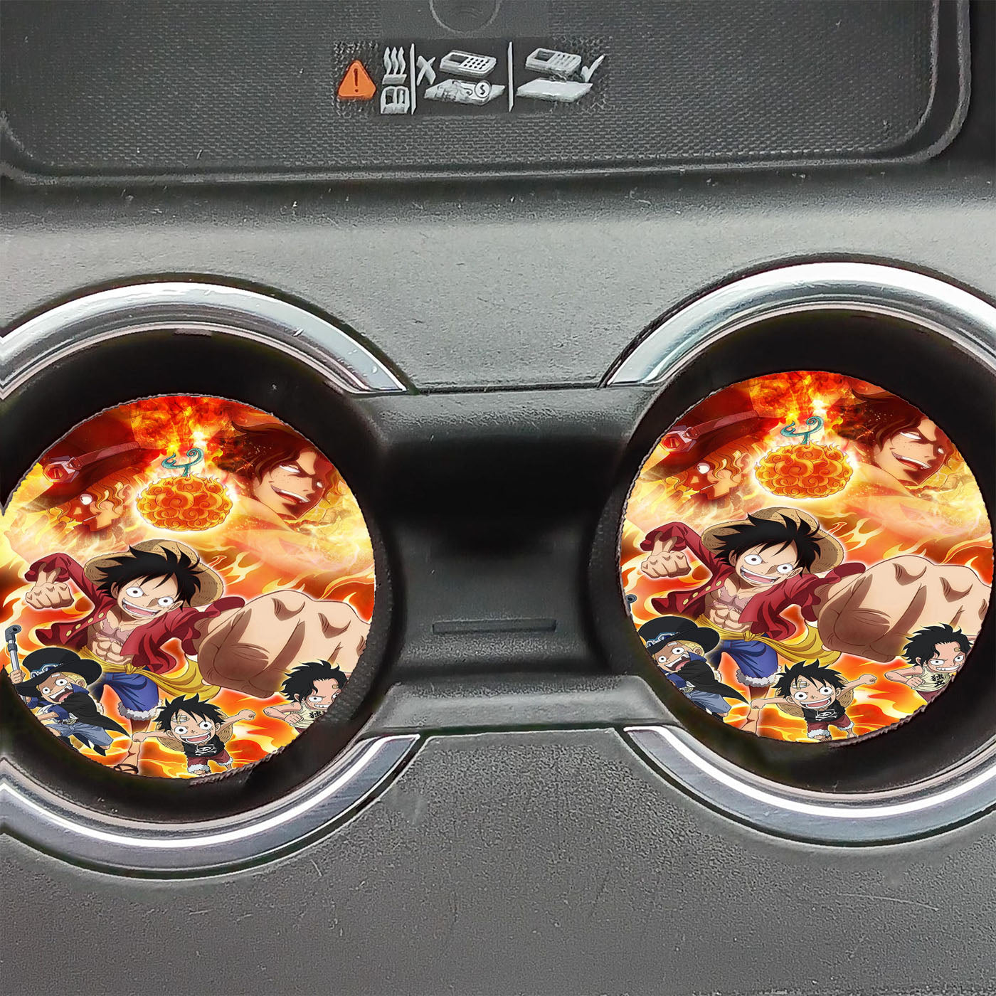Kid Luffy Sabo And Ace One Piece Characters Car Coasters