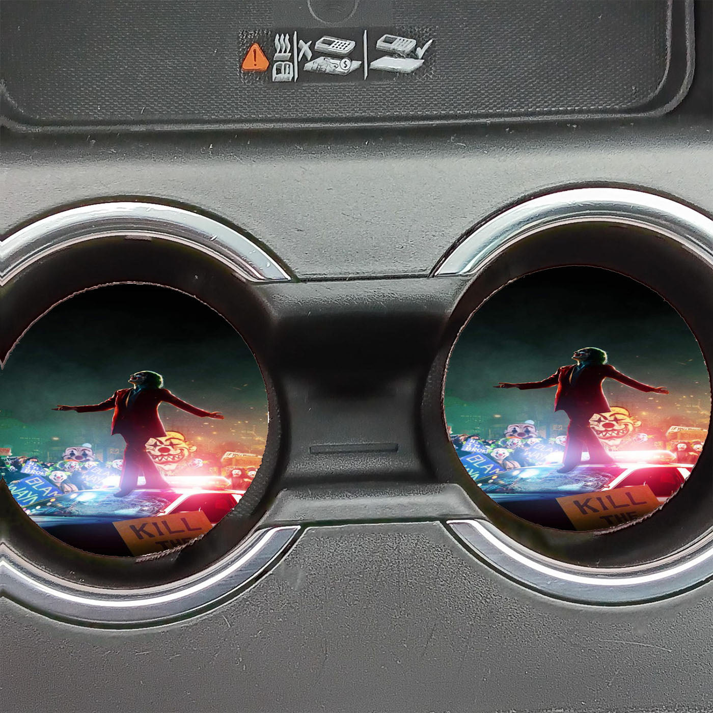 Kill The Rich Joker Say Car Coasters