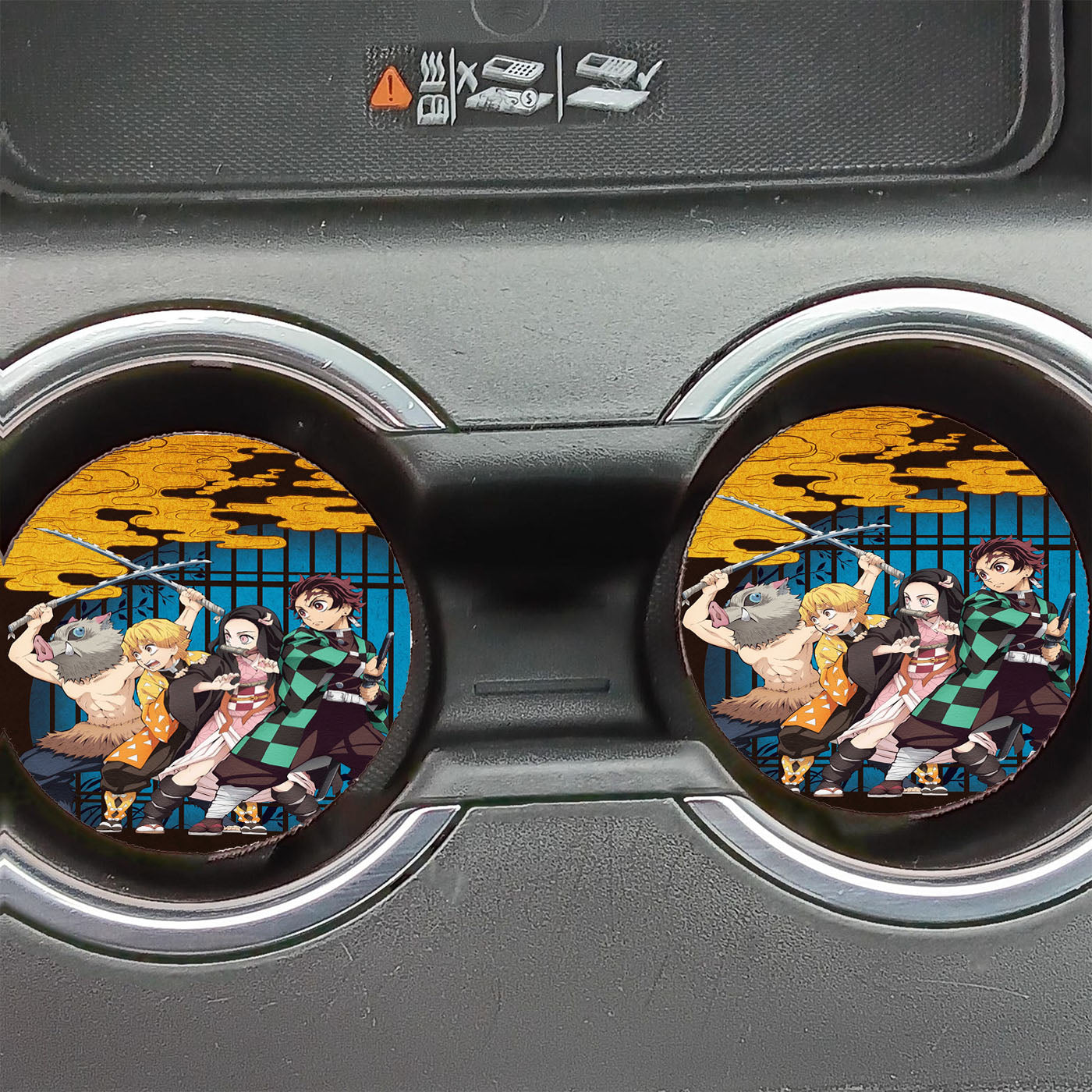 Kimetsu No Yaiba Inosuke Zenitsu Nezuko Tanjiro Car Coasters