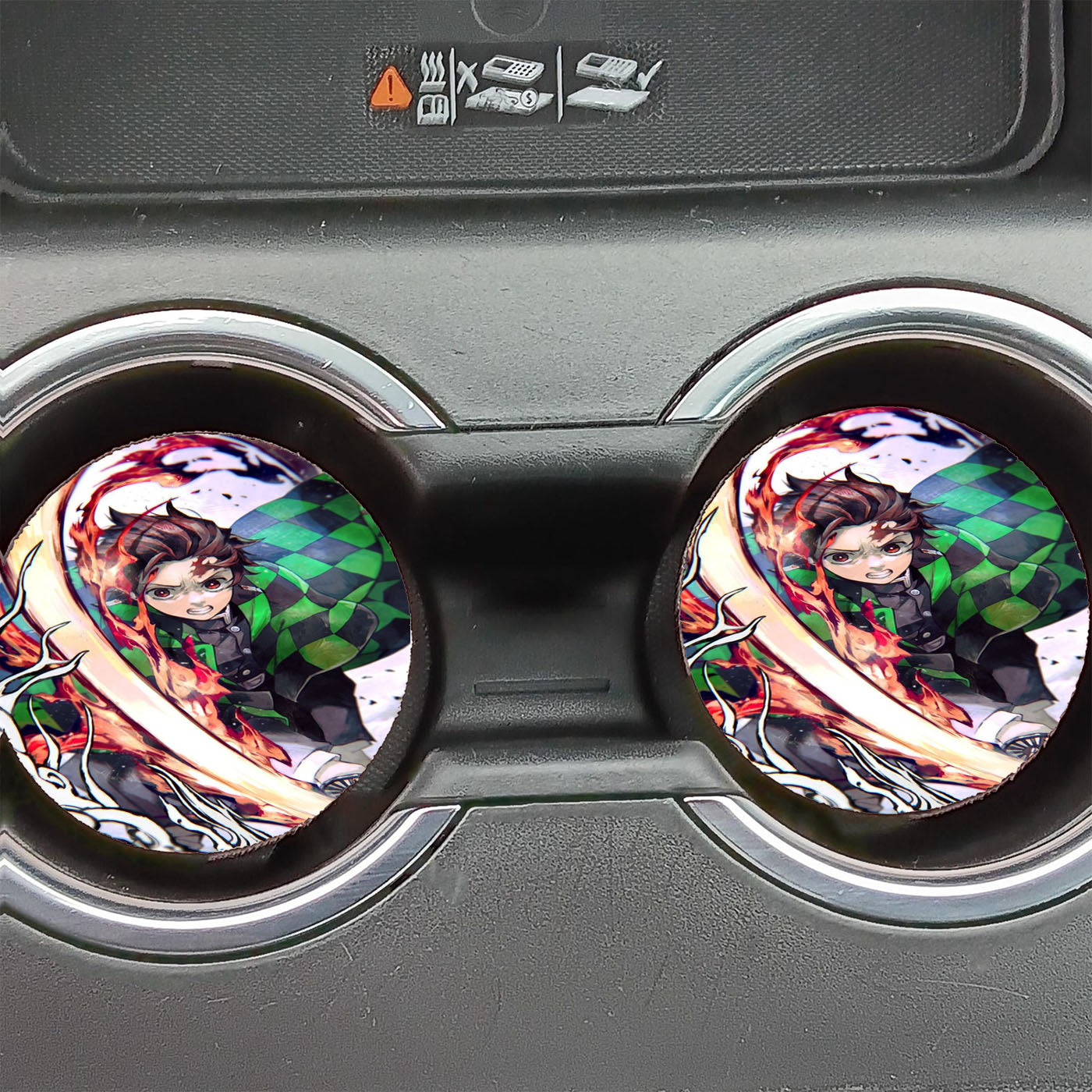 Kimetsu No Yaiba Tanjiro Fire Breath Power Car Coasters